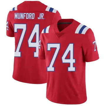 Youth New England Patriots Thayer Munford Jr. Red Limited Vapor Untouchable Alternate Jersey By Nike