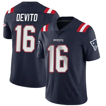 Youth New England Patriots Tommy DeVito Navy Limited Team Color Vapor Untouchable Jersey By Nike