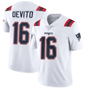 Youth New England Patriots Tommy DeVito White Limited Vapor Untouchable Jersey By Nike