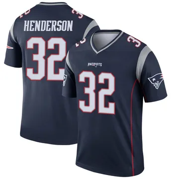 Youth New England Patriots TreVeyon Henderson Navy Legend Jersey By Nike