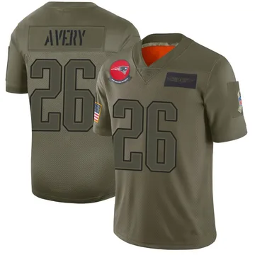 Youth New England Patriots Tre Avery Camo Limited 2019 Salute to Service Jersey By Nike