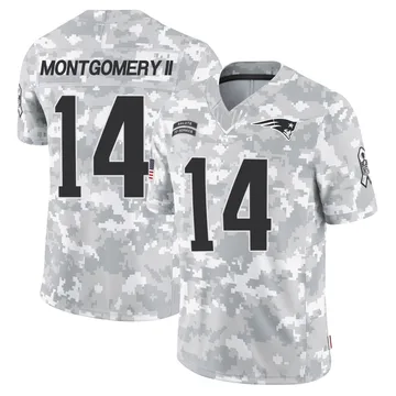Youth New England Patriots Ty Montgomery II Arctic Camo Limited 2024 Salute to Service Jersey By Nike
