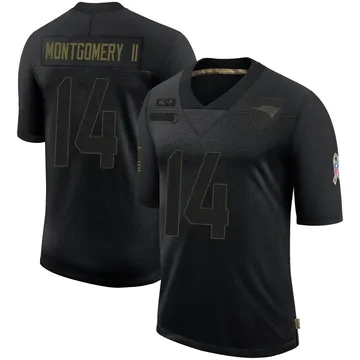 Youth New England Patriots Ty Montgomery II Black Limited 2020 Salute To Service Jersey By Nike