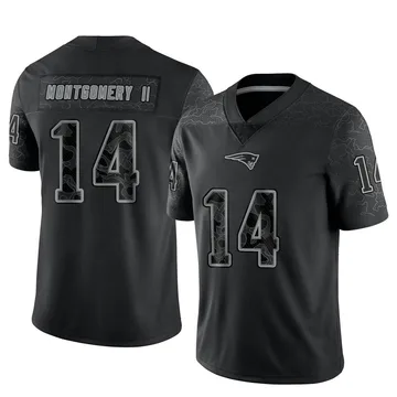 Youth New England Patriots Ty Montgomery II Black Limited Reflective Jersey By Nike