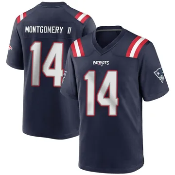 Youth New England Patriots Ty Montgomery II Navy Blue Game Team Color Jersey By Nike