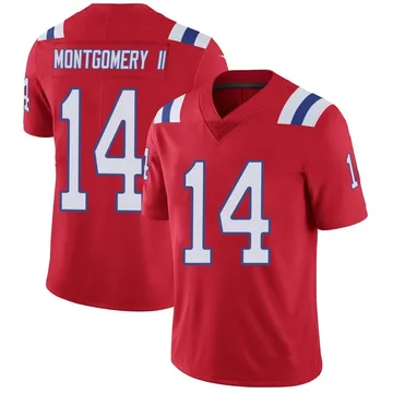 Youth New England Patriots Ty Montgomery II Red Limited Vapor Untouchable Alternate Jersey By Nike