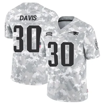 Youth New England Patriots Tyler Davis Arctic Camo Limited 2024 Salute to Service Jersey By Nike