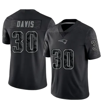 Youth New England Patriots Tyler Davis Black Limited Reflective Jersey By Nike