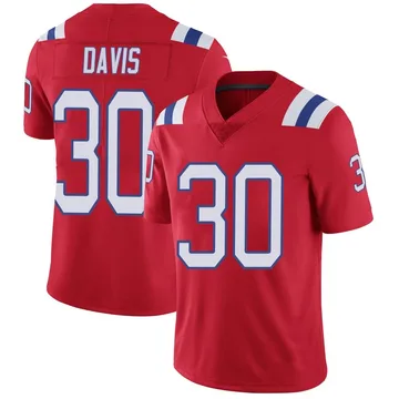 Youth New England Patriots Tyler Davis Red Limited Vapor Untouchable Alternate Jersey By Nike
