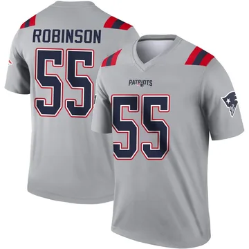 Youth New England Patriots Tyrese Robinson Gray Legend Inverted Jersey By Nike