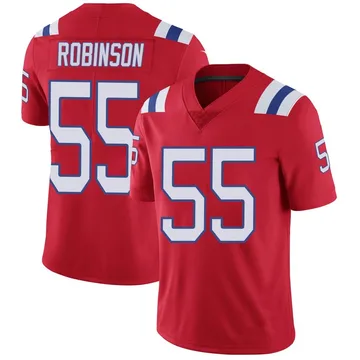 Youth New England Patriots Tyrese Robinson Red Limited Vapor Untouchable Alternate Jersey By Nike