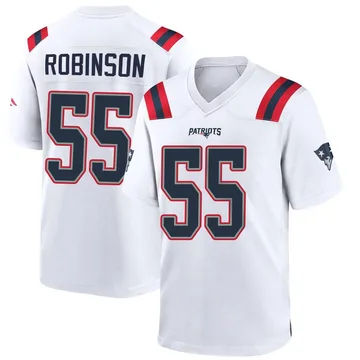 Youth New England Patriots Tyrese Robinson White Game Jersey By Nike