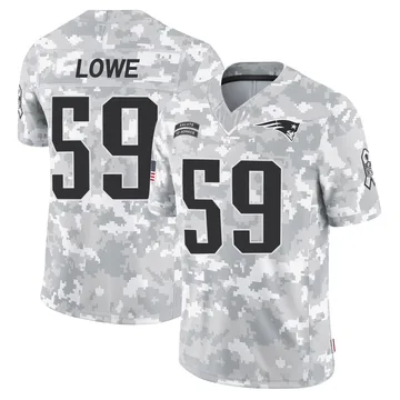 Youth New England Patriots Vederian Lowe Arctic Camo Limited 2024 Salute to Service Jersey By Nike