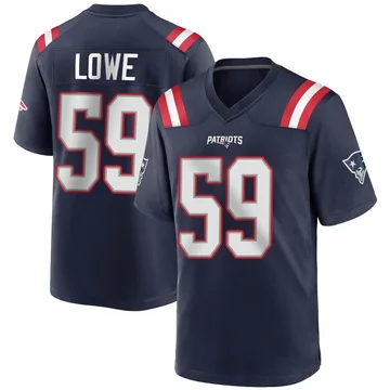 Youth New England Patriots Vederian Lowe Navy Blue Game Team Color Jersey By Nike