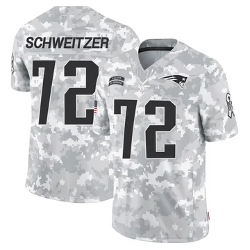 Youth New England Patriots Wes Schweitzer Arctic Camo Limited 2024 Salute to Service Jersey By Nike