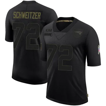 Youth New England Patriots Wes Schweitzer Black Limited 2020 Salute To Service Jersey By Nike