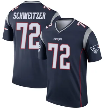 Youth New England Patriots Wes Schweitzer Navy Legend Jersey By Nike