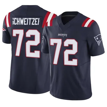 Youth New England Patriots Wes Schweitzer Navy Limited Vapor F.U.S.E. Jersey By Nike