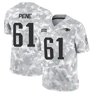 Youth New England Patriots Wilfried Pene Arctic Camo Limited 2024 Salute to Service Jersey By Nike