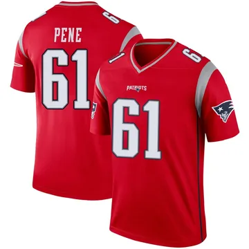 Youth New England Patriots Wilfried Pene Red Legend Inverted Jersey By Nike