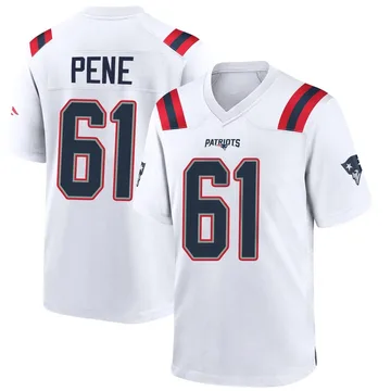 Youth New England Patriots Wilfried Pene White Game Jersey By Nike