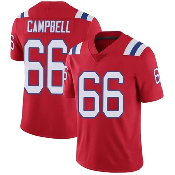 Youth New England Patriots Will Campbell Red Limited Vapor Untouchable Alternate Jersey By Nike